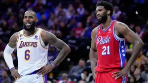 76ers celebrate LeBron James' arrival with coronation fit for King